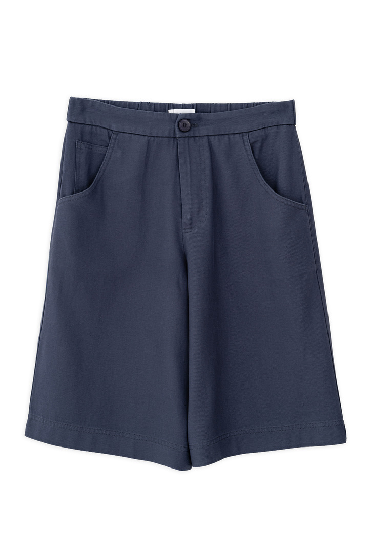 TWILL LINEN SHORTS BLUE