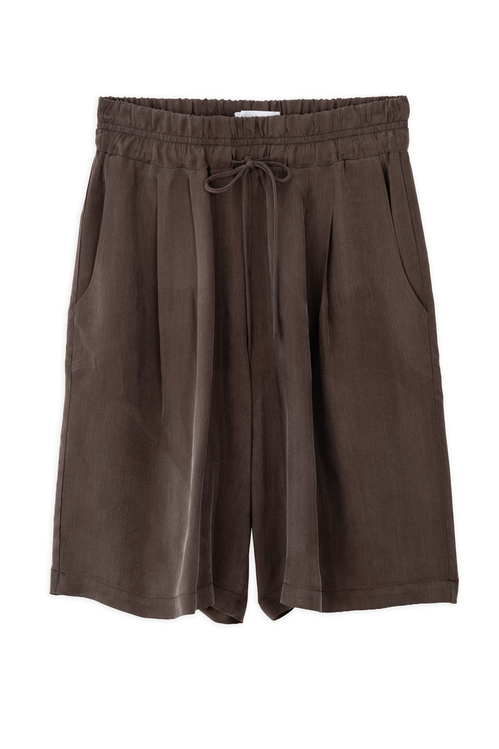 CUPRO SHORTS BROWN