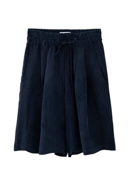 CUPRO SHORTS DARK BLUE