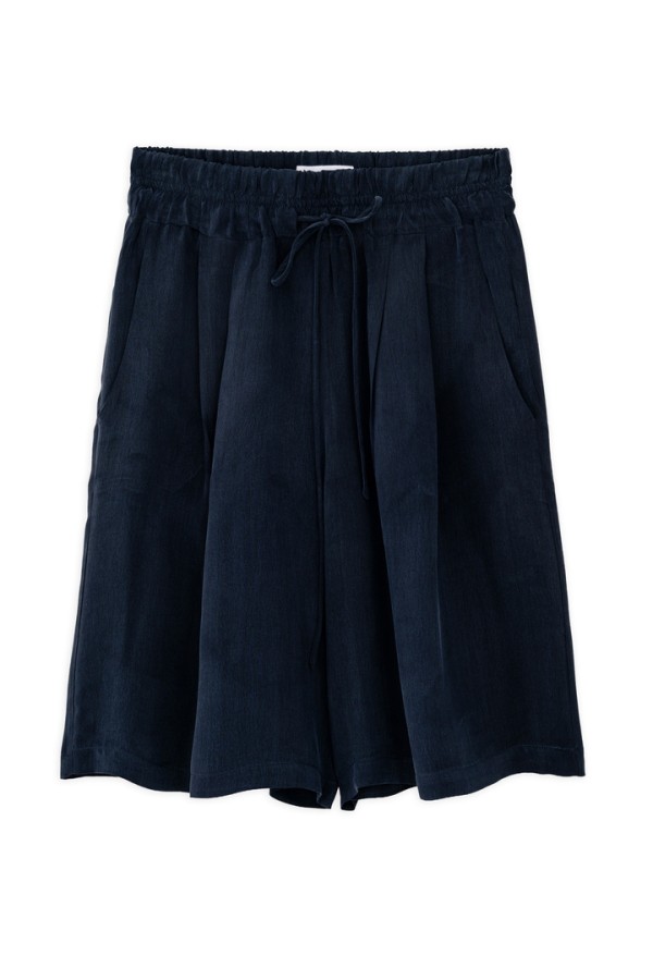 CUPRO SHORTS DARK BLUE