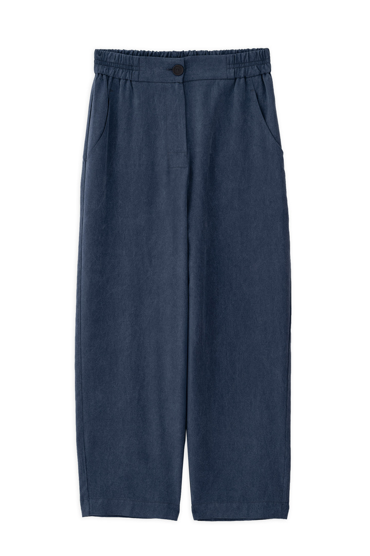 WASHED TENCEL LOOSE PANTS DARK BLUE