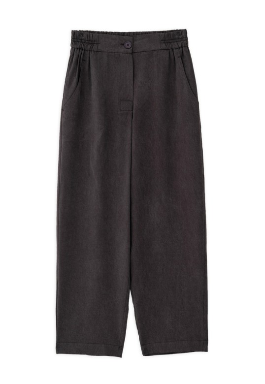 WASHED TENCEL LOOSE PANTS DARK BROWN
