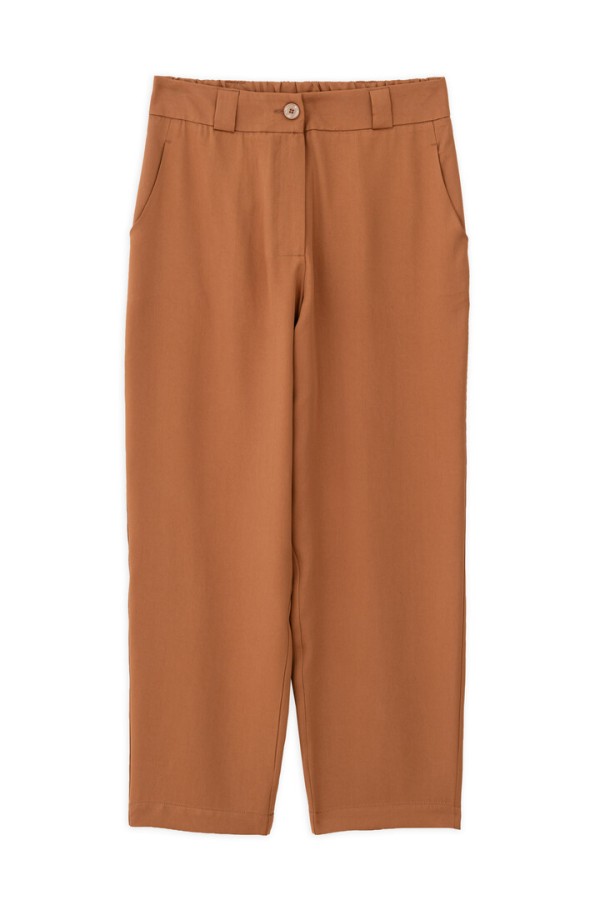 LYOCELL REGULAR PANTS CAMEL