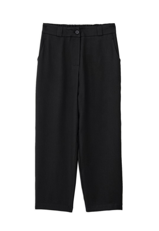 LYOCELL REGULAR PANTS OFF BLACK
