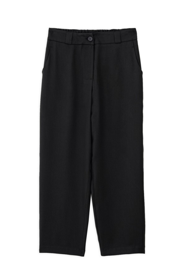 LYOCELL REGULAR PANTS OFF BLACK
