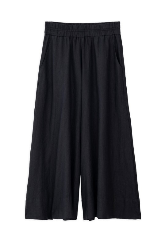 LINEN JUPE CULOTTE BLACK