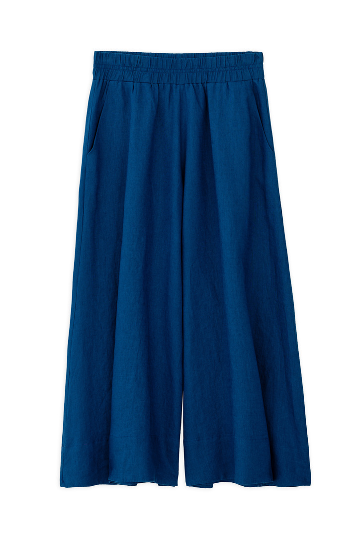 LINEN JUPE CULOTTE BLUE