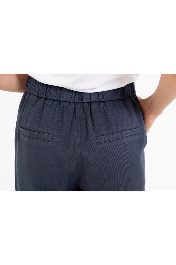 TWILL LINEN REGULAR PANTS BLUE