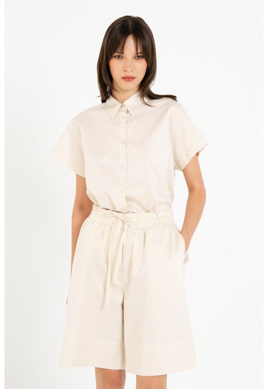 POPLIN SHORTS CREAM