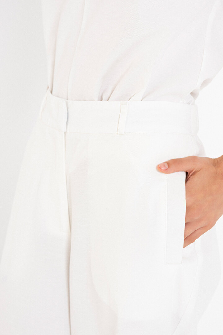 COTTON LYOCELL JUPE CULOTTE OFF WHITE