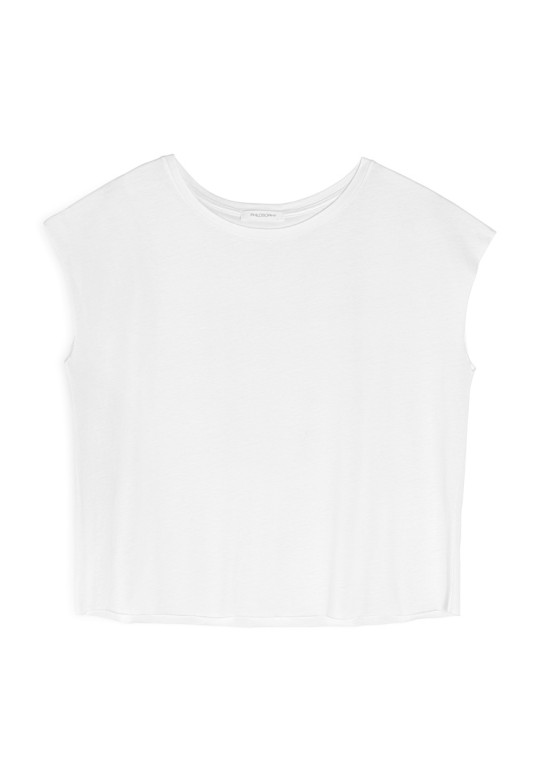 ORGANIC JERSEY CROPPED TOP WHITE