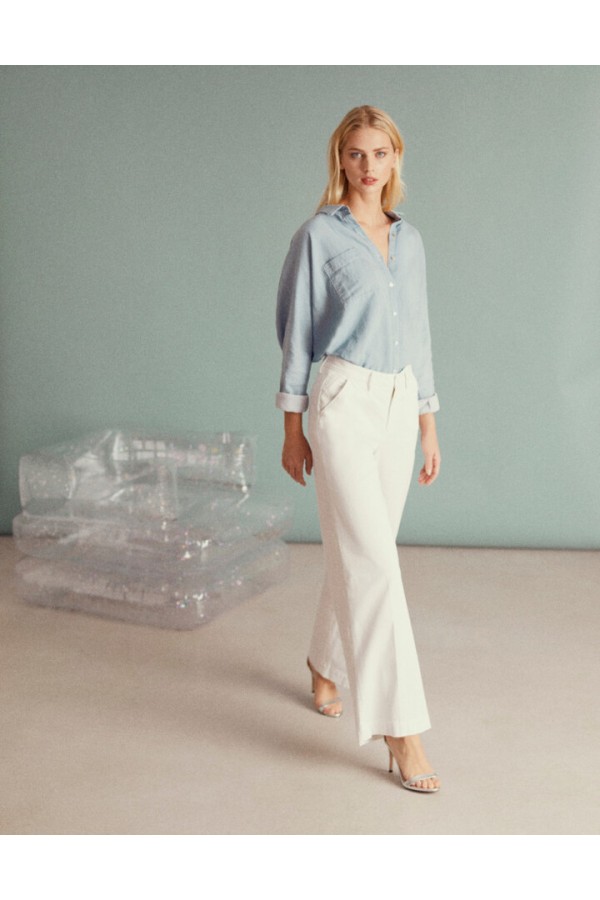WIDE TROUSERS PILLY - WHITE