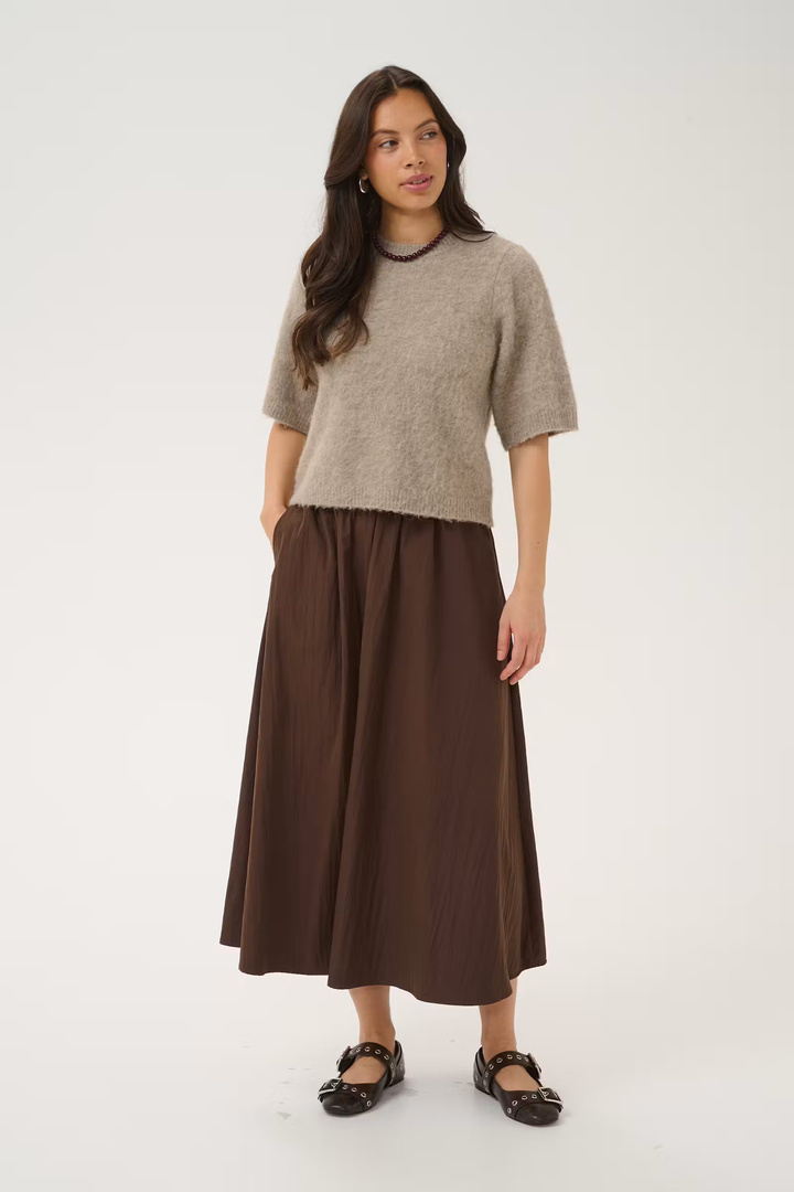 TabanaSZ Pullover Weathered Teak Melange / Brown