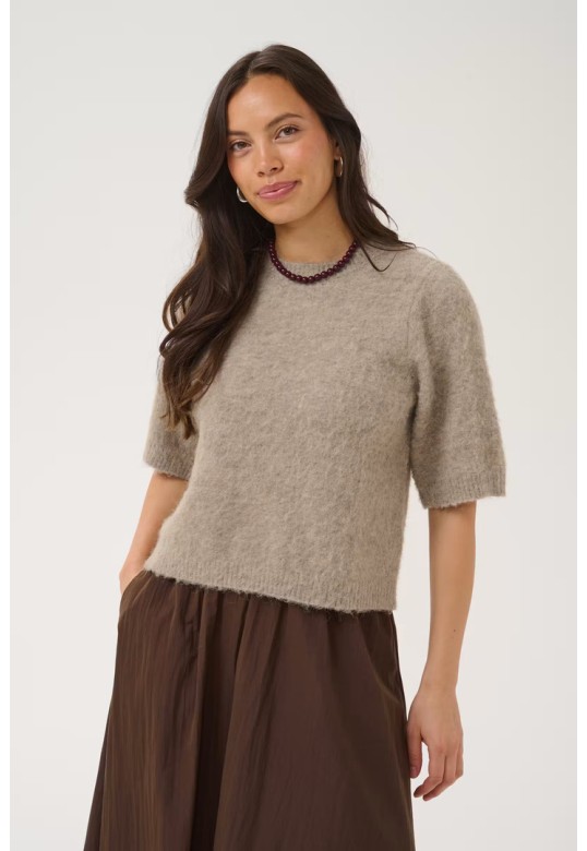 TabanaSZ Pullover Weathered Teak Melange / Brown