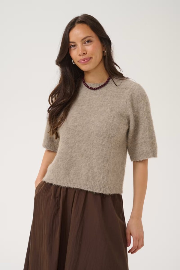TabanaSZ Pullover Weathered Teak Melange / Brown
