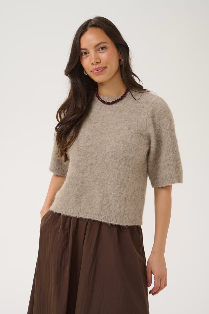 TabanaSZ Pullover Weathered Teak Melange / Brown