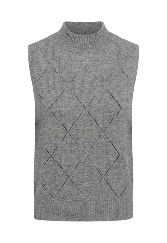 TheresaSZ Waistcoat Mist Grey Melange