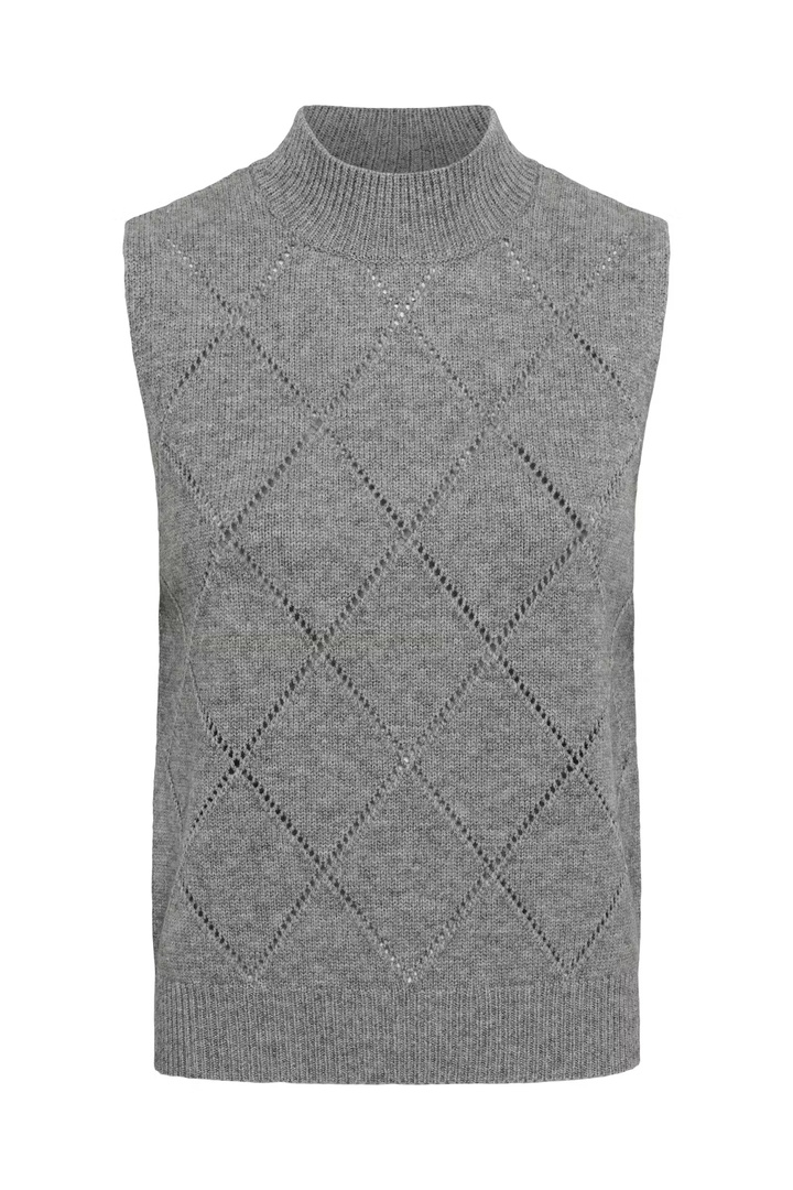 TheresaSZ Waistcoat Mist Grey Melange