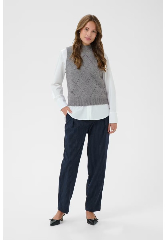 TheresaSZ Waistcoat Mist Grey Melange