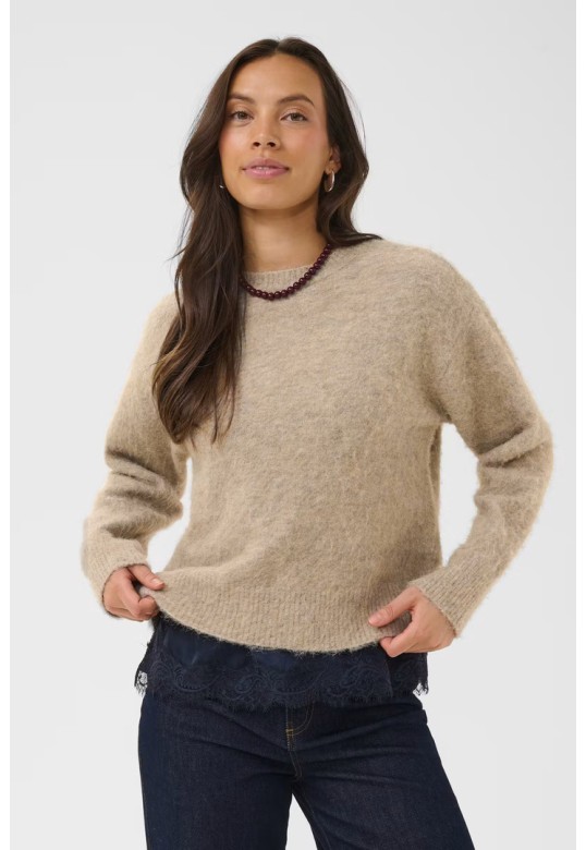 TabanaSZ Pullover Weathered Teak Melange / Brown