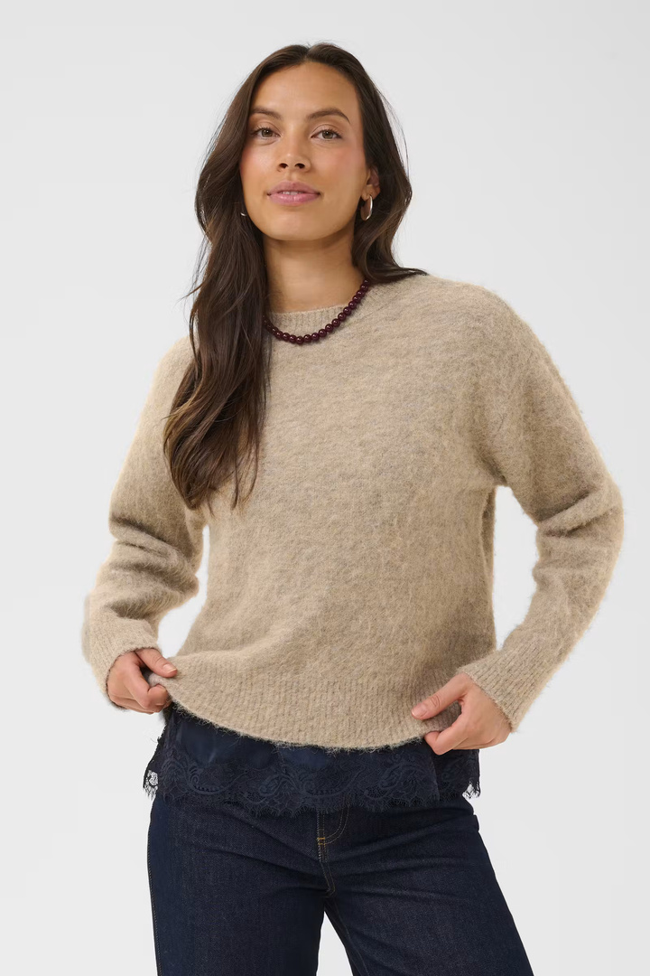 TabanaSZ Pullover Weathered Teak Melange / Brown