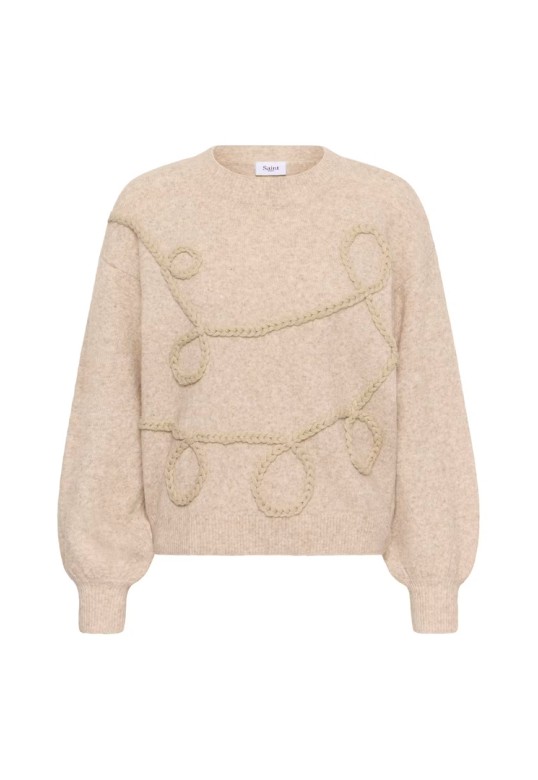TitiaSZ Pullover Creme Melange / White