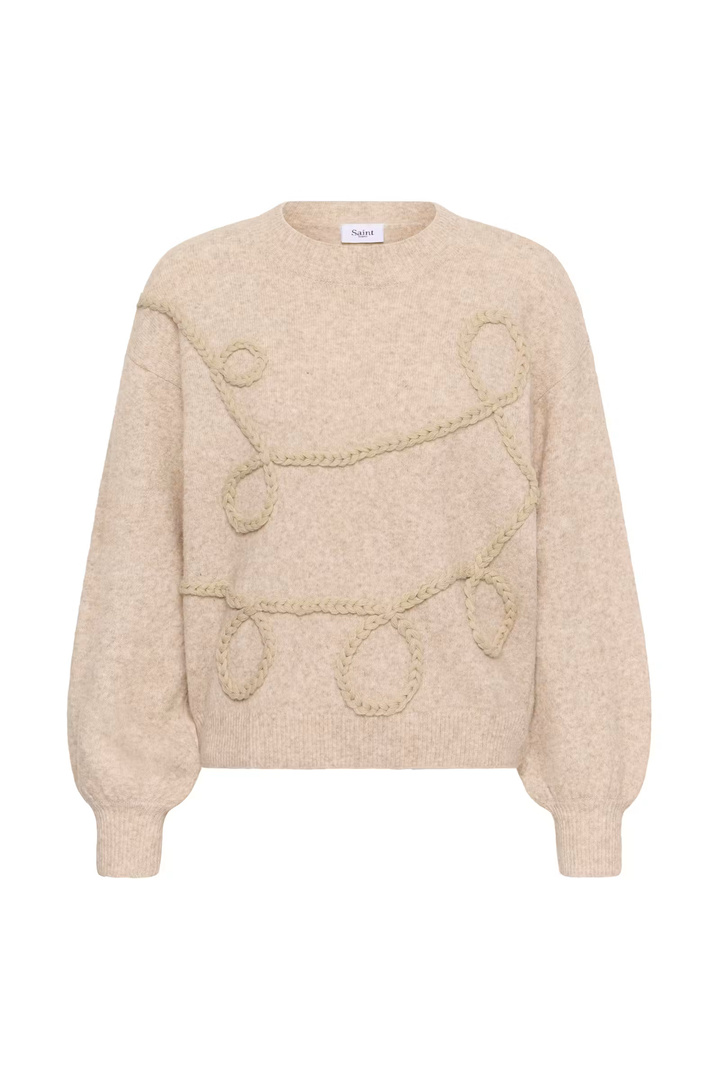 TitiaSZ Pullover Creme Melange / White