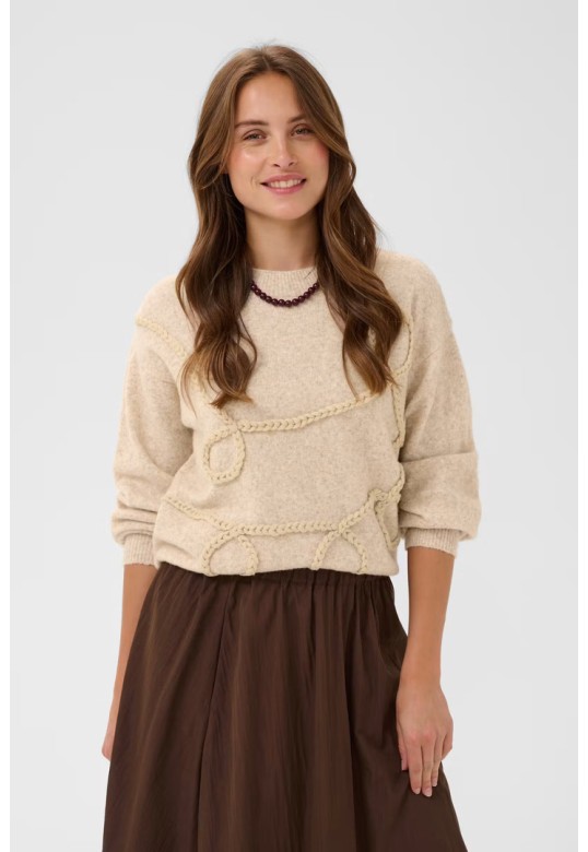 TitiaSZ Pullover Creme Melange / White