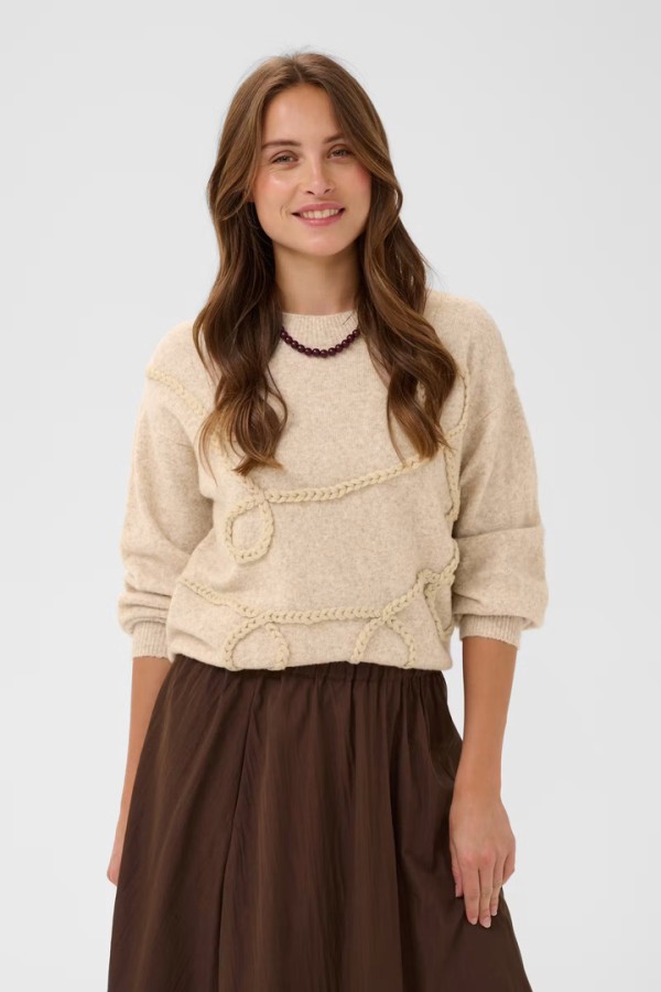 TitiaSZ Pullover Creme Melange / White