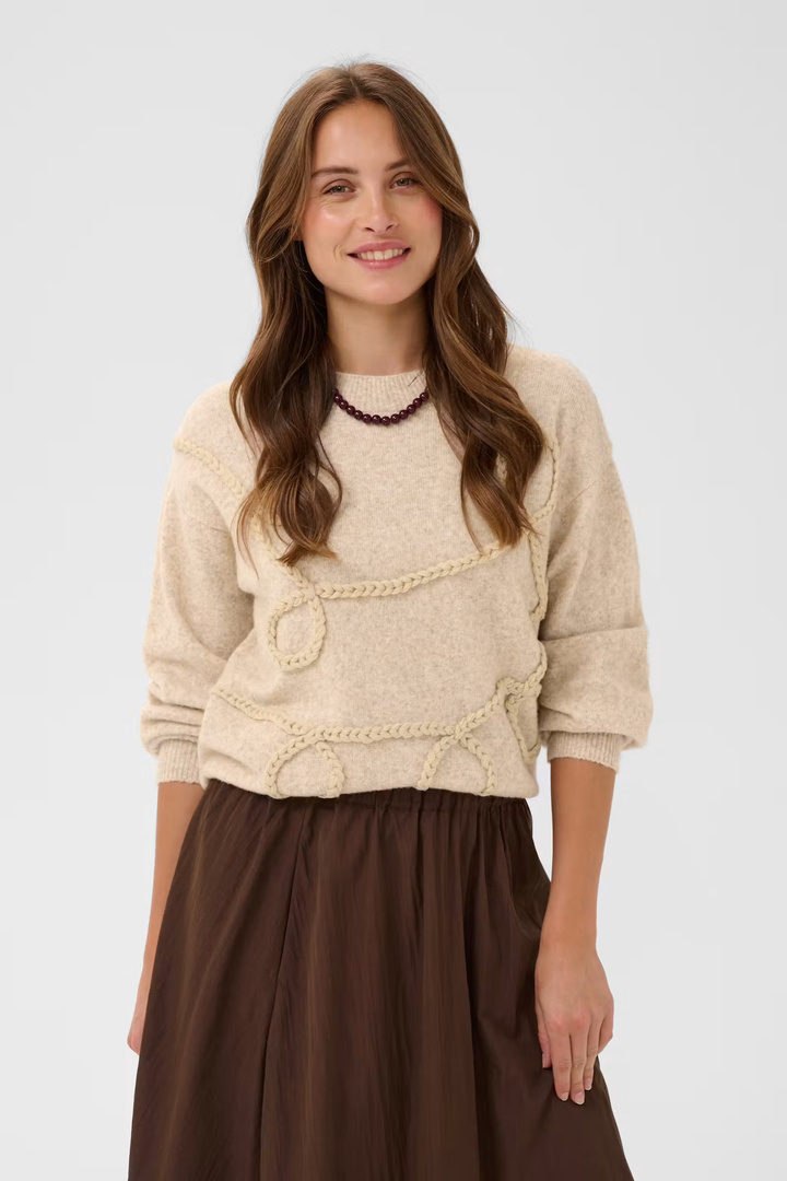 TitiaSZ Pullover Creme Melange / White