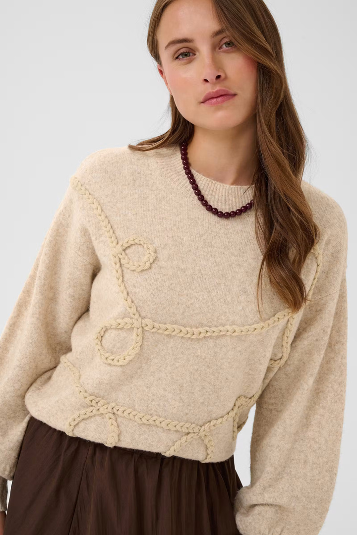 TitiaSZ Pullover Creme Melange / White