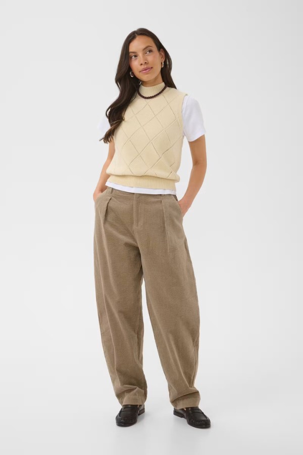 TadettaSZ Trousers Weathered Teak / Brown
