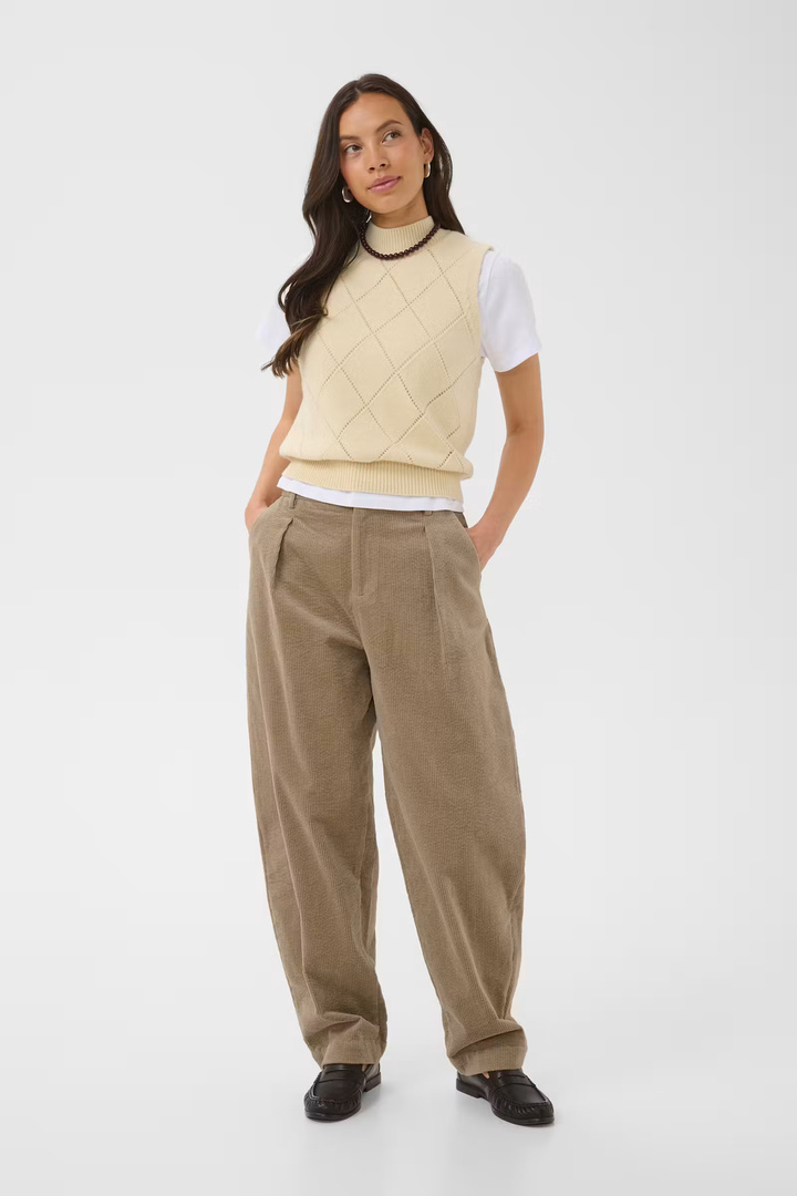 TadettaSZ Trousers Weathered Teak / Brown