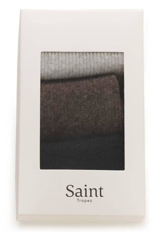 TennaSZ Socks Brown Grey Black Box