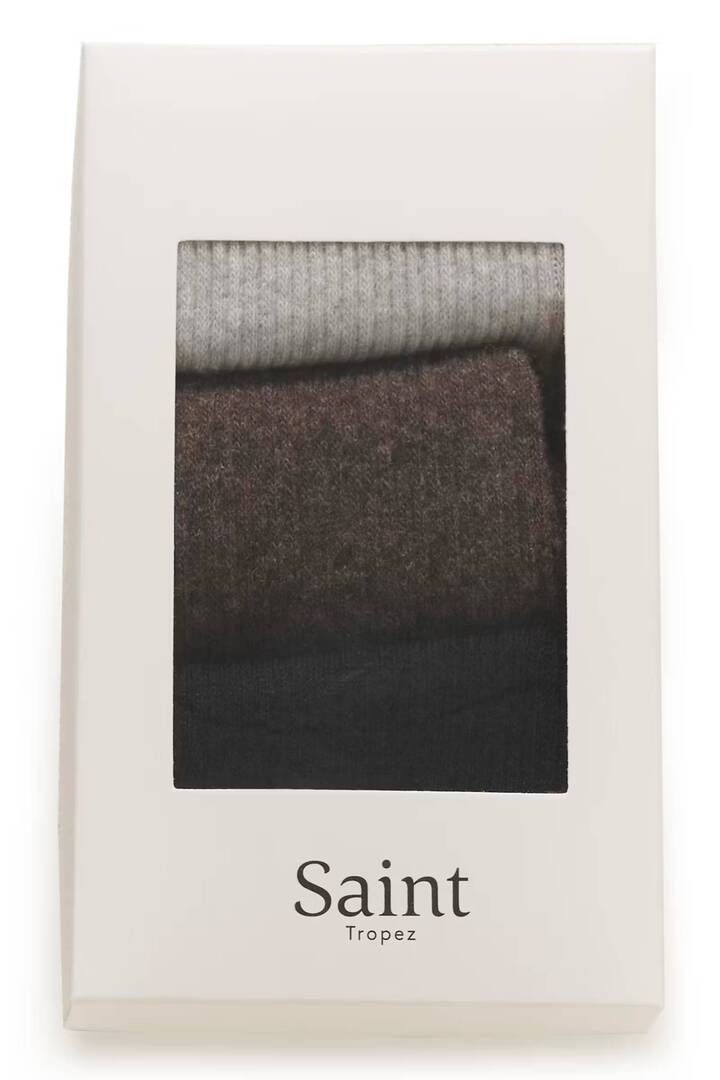 TennaSZ Socks Brown Grey Black Box