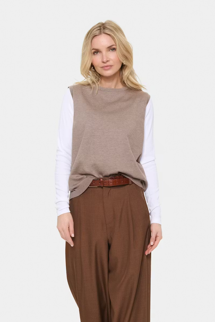 MilaSZ Waistcoat Atmos Melange / Nature