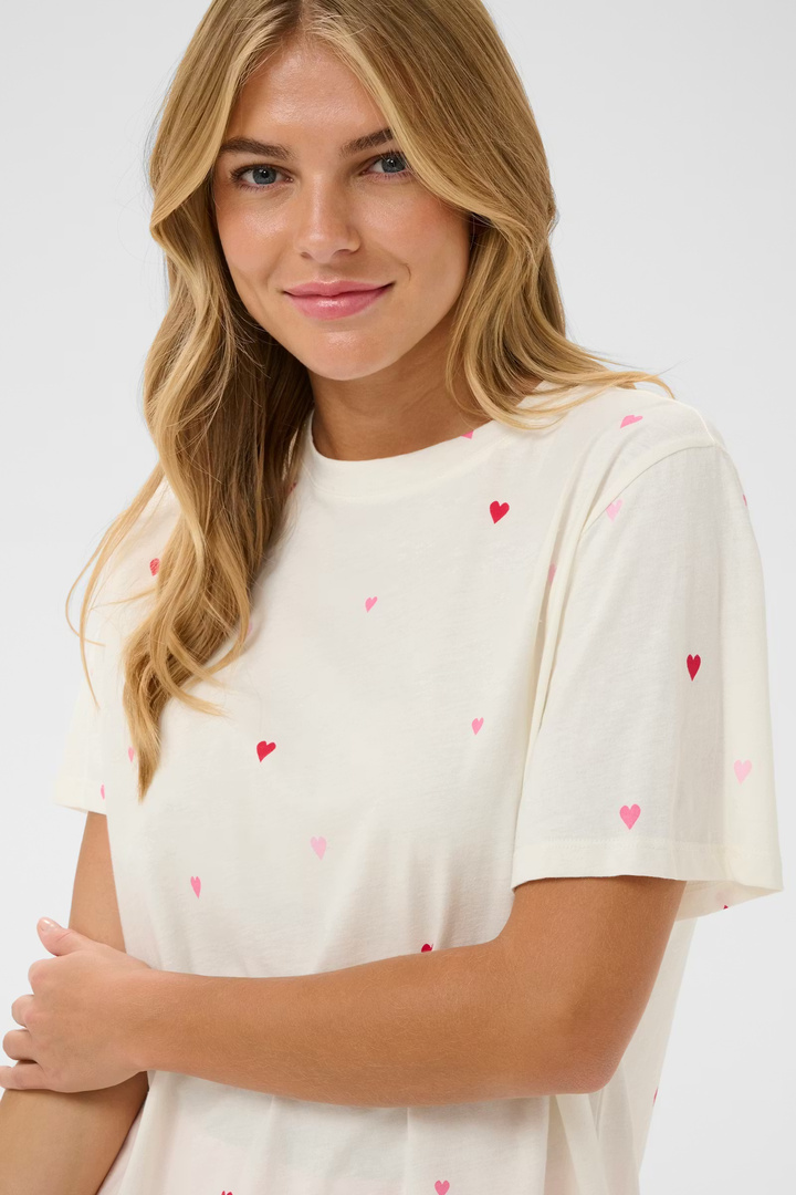 Johanna T-shirt  Ice Pink Multi un Hearts