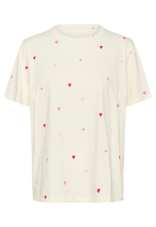 Johanna T-shirt  Ice Pink Multi un Hearts