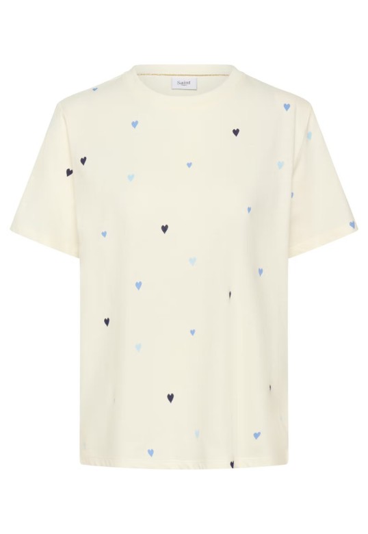 Johanna T-shirt Ice Blue Multi un Hearts