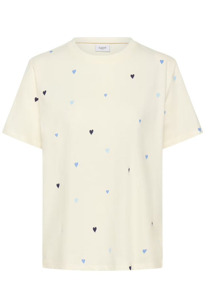 Johanna T-shirt Ice Blue Multi un Hearts