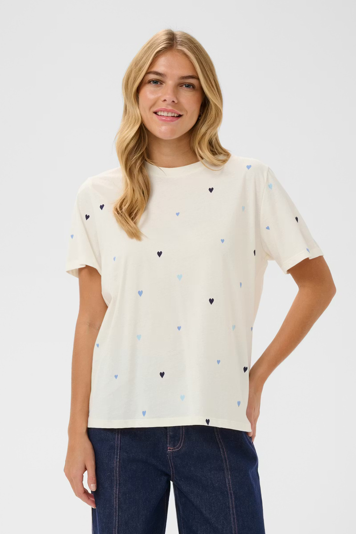 Johanna T-shirt Ice Blue Multi un Hearts