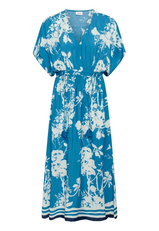 RashedaSZ Dress Vallarta Blue Flower Bouquet