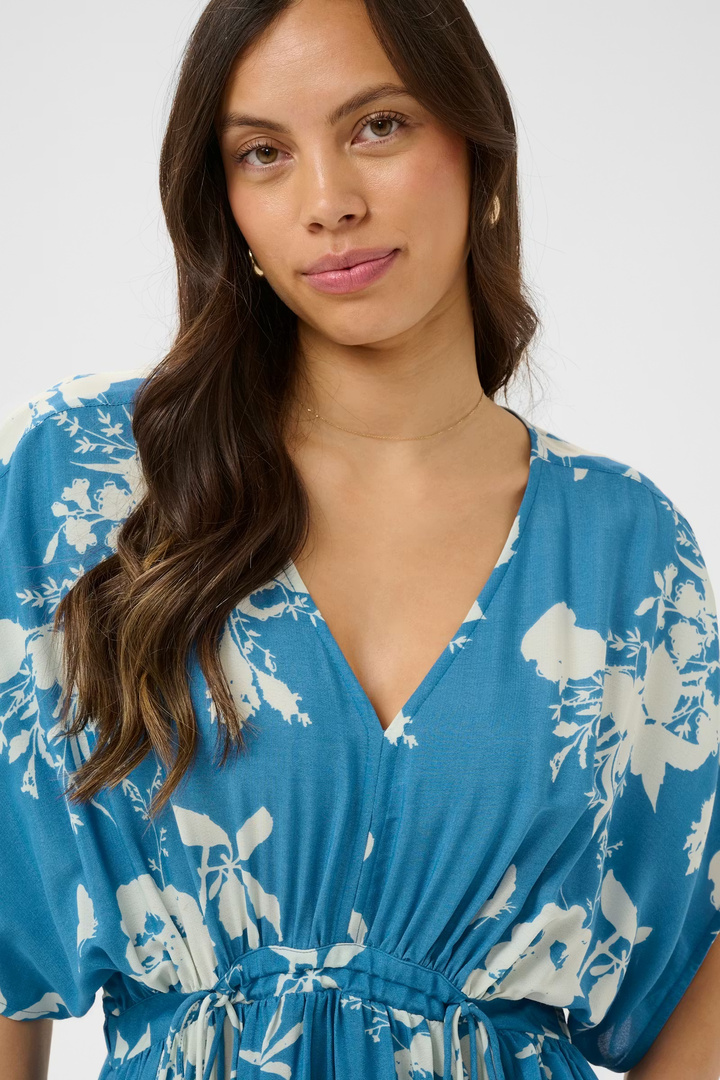 RashedaSZ Dress Vallarta Blue Flower Bouquet