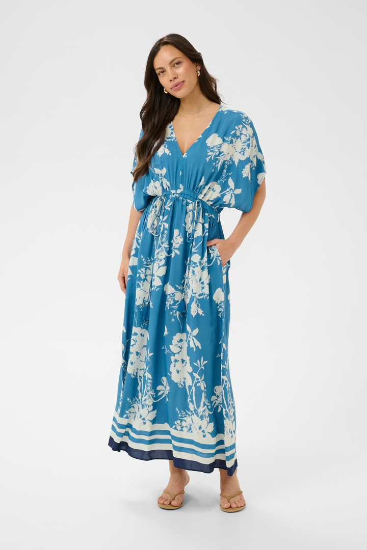 RashedaSZ Dress Vallarta Blue Flower Bouquet