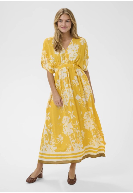 RashedaSZ Dress Golden Apricot Flower Bouquet