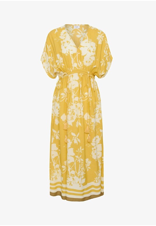RashedaSZ Dress Golden Apricot Flower Bouquet