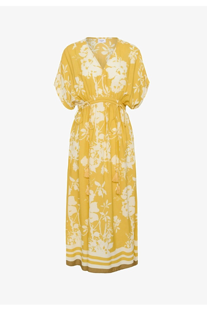 RashedaSZ Dress Golden Apricot Flower Bouquet