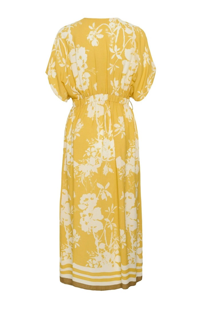 RashedaSZ Dress Golden Apricot Flower Bouquet