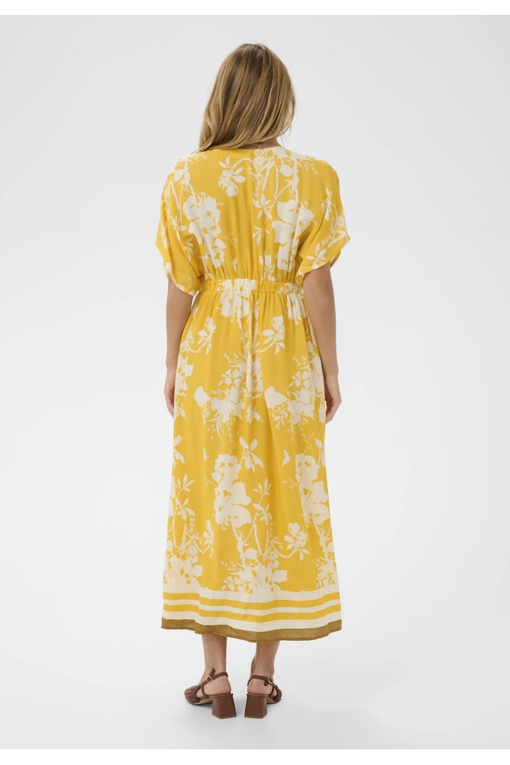 RashedaSZ Dress Golden Apricot Flower Bouquet