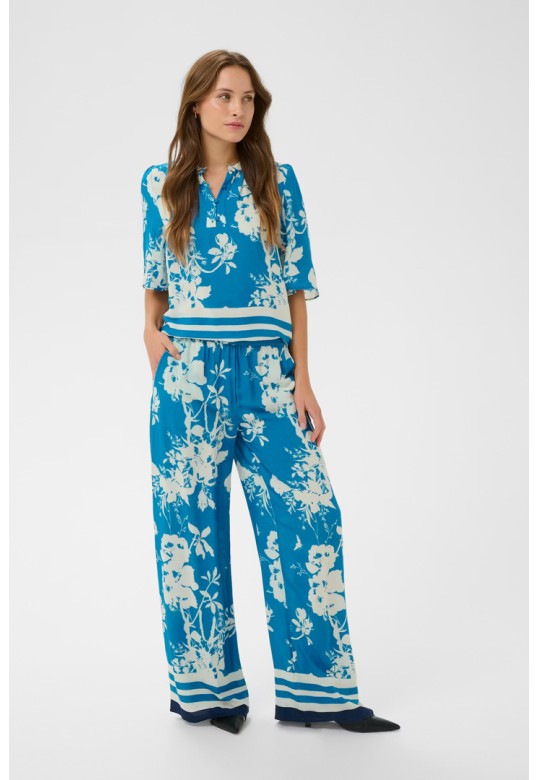RashedaSZ Trousers Vallarta Blue Flower Bouquet